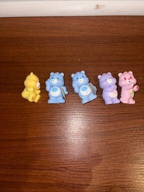 Care Bears Mini Figures - Yellow, Blue, Purple, Pink